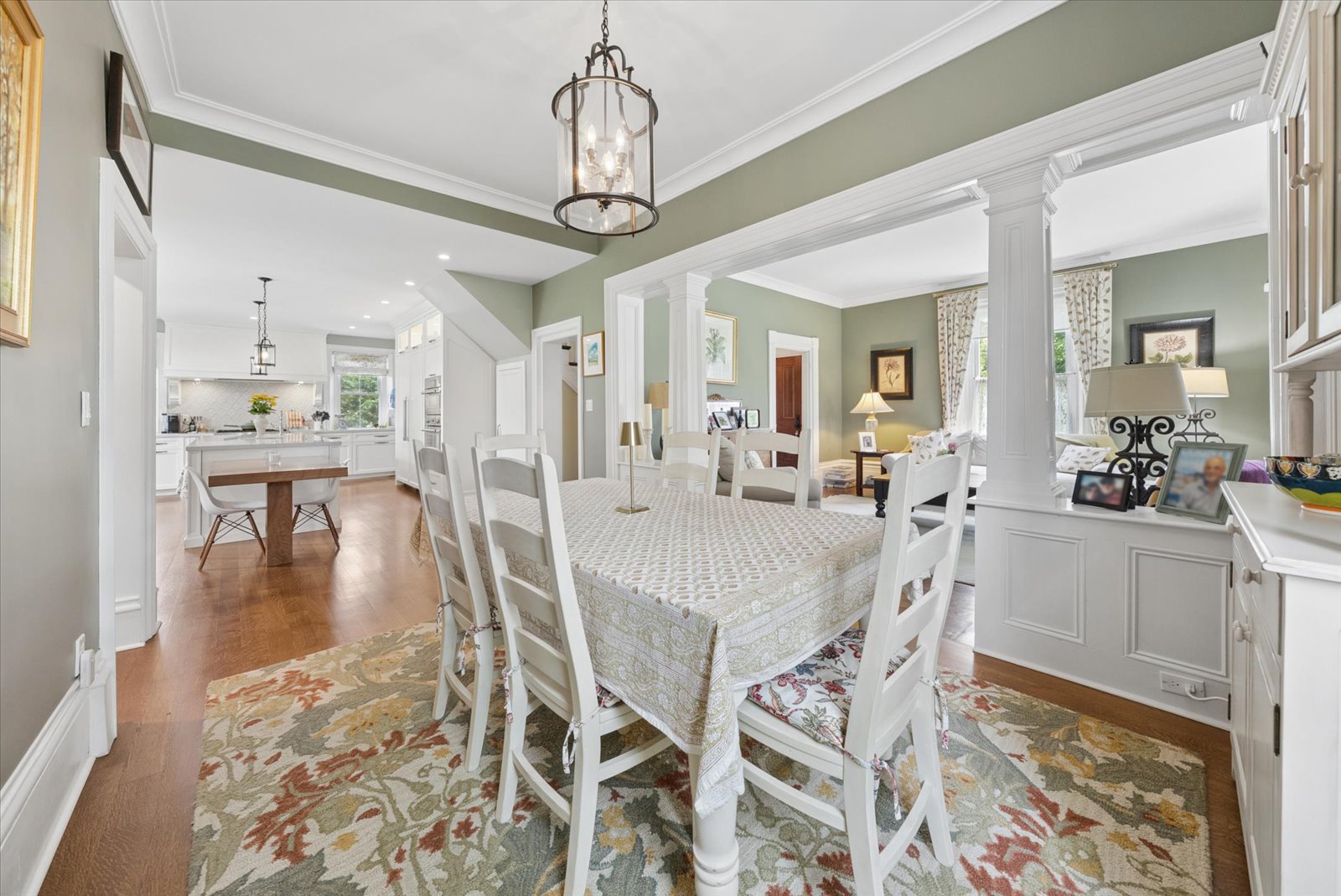 Dining room open to the kitchen and family living space